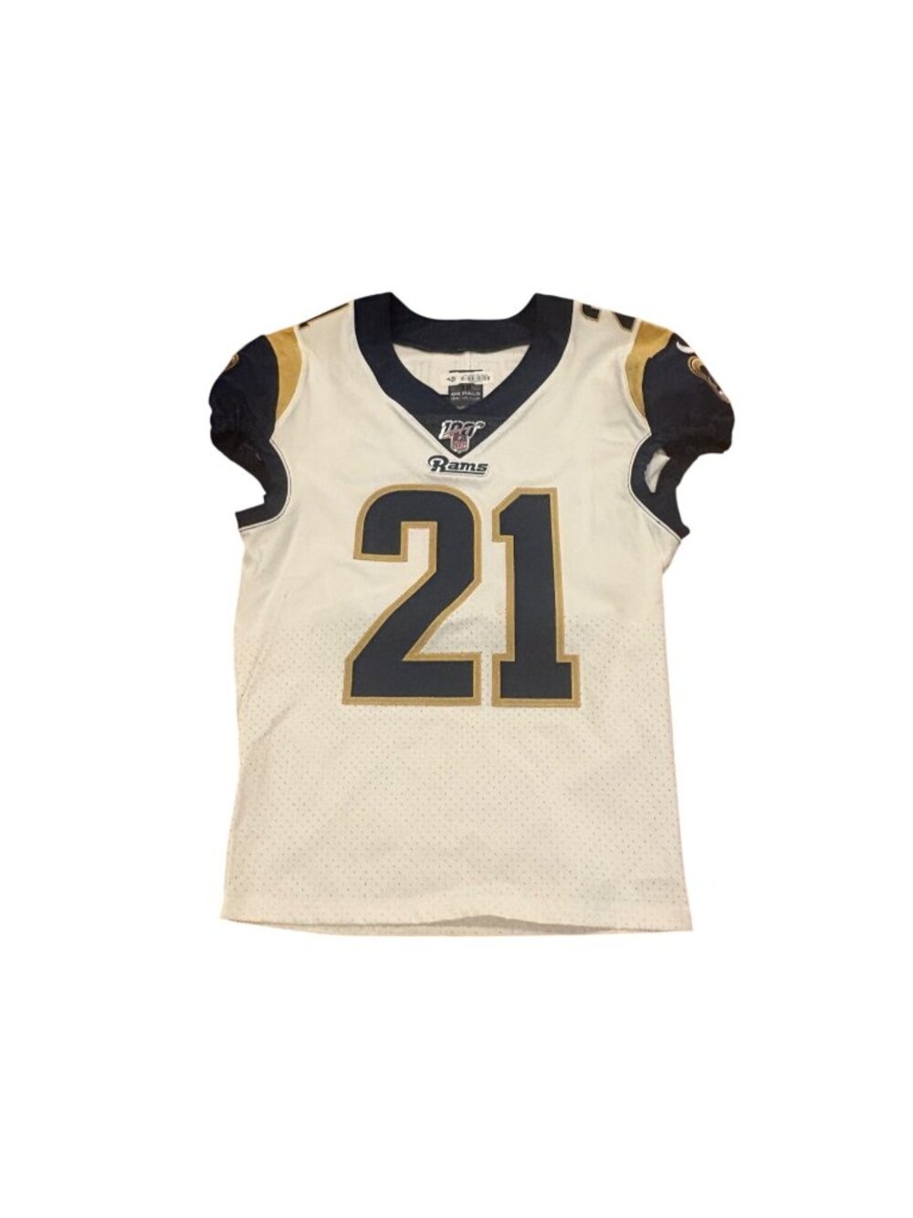 Nike Los Angeles Rams Aqib Talib #21 Team Issued NFL Game Jersey White Size 38